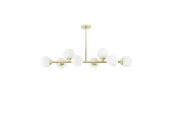 Arrediorg Lampadario dorato a sfera 8 punti luce FINO W8