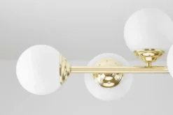Arrediorg Lampadario dorato a sfera 8 punti luce FINO W8
