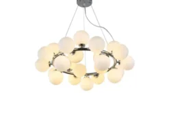 Arrediorg Lampadario 25 luci a sfere in vetro MARSIADA W25 Cromo