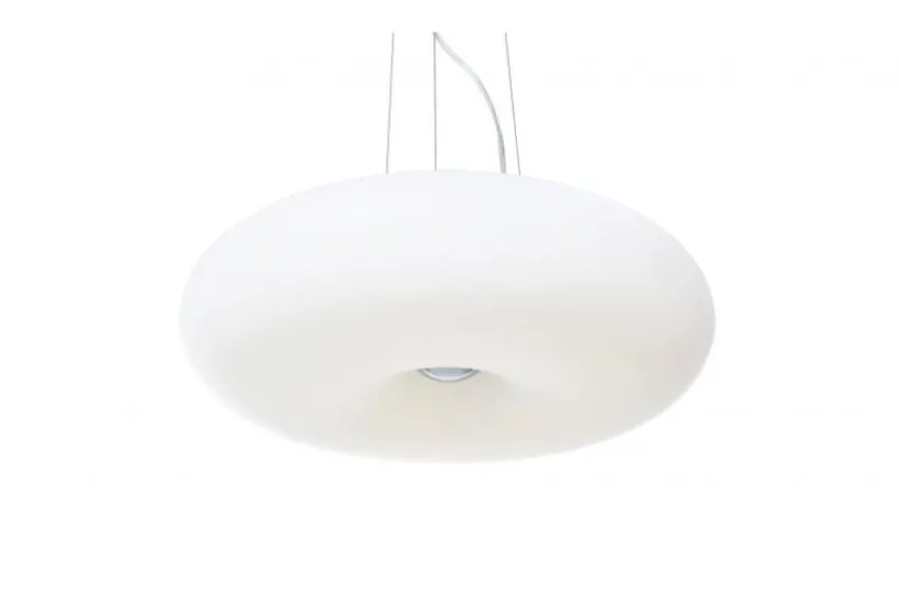 Arrediorg Lampadario moderno a sospensione in vetro BIANTE D48