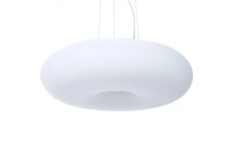 Arrediorg Lampadario moderno a sospensione in vetro BIANTE D48