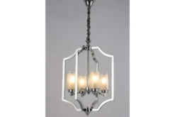 Arrediorg Lampadario moderno con gabbia cromata VIGATTO W4