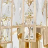 Arrediorg LAMPADARIO MODERNO IN CRISTALLO ORO FIORINA D60