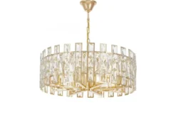 Arrediorg LAMPADARIO MODERNO IN CRISTALLO ORO FIORINA D60