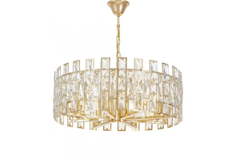 Arrediorg LAMPADARIO MODERNO IN CRISTALLO ORO FIORINA D60