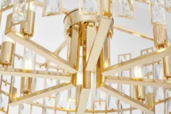 Arrediorg LAMPADARIO MODERNO IN CRISTALLO ORO FIORINA D60