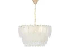 Arrediorg LAMPADARIO MODERNO IN CRISTALLO E ORO CAVALINI D50
