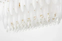 Arrediorg LAMPADARIO MODERNO IN CRISTALLO E ORO CAVALINI PRO
