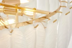 Arrediorg LAMPADARIO MODERNO IN CRISTALLO E ORO CAVALINI D60