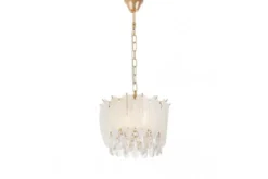Arrediorg LAMPADARIO MODERNO IN CRISTALLO E ORO CAVALINI D30