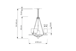 Arrediorg Lampadario moderno 4 luci SANTINI W4