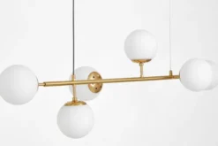 Arrediorg Lampadario moderno 6 sfere bianche CEREDO W6