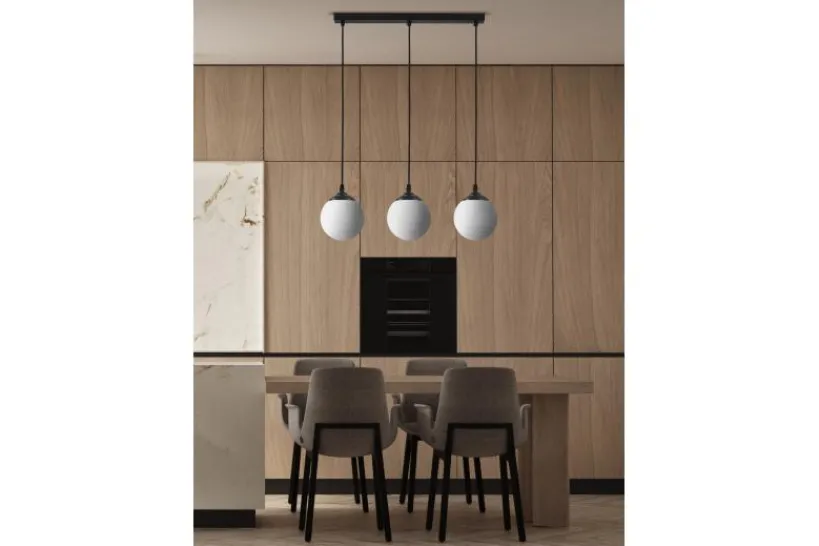 Arrediorg Lampadario pendente 3 punti luce a sfera FINO W3