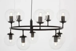 Arrediorg Lampadario rotondo con sfere trasparenti CEREDO NEO W10