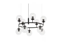 Arrediorg Lampadario rotondo con sfere trasparenti CEREDO NEO W10