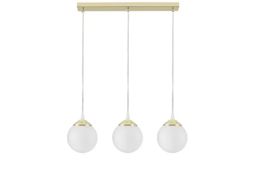 Arrediorg Lampadario tre sfere a sospensione oro FINO W3
