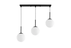 Arrediorg LAMPADA TRIPLA MODERNA NERA FREDICA W3 PRO