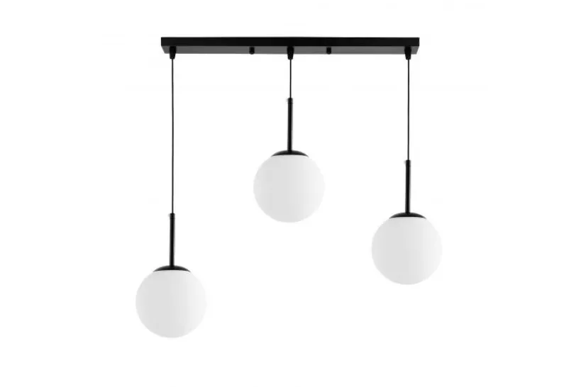 Arrediorg LAMPADA TRIPLA MODERNA NERA FREDICA W3 PRO