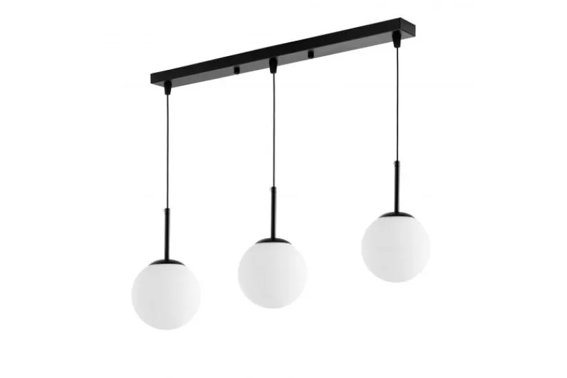 Arrediorg LAMPADA TRIPLA MODERNA NERA FREDICA W3 PRO