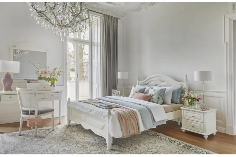 Arrediorg Letto Bianco 180 x 200 Princess 886 colore Bianco