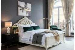 Arrediorg Letto classico con testata imbottita 160 X 200 Bella 905