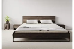Arrediorg Letto matrimoniale rovere massello affumicato 160 x 200