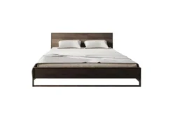 Arrediorg Letto 1 piazza e mezzo rovere massello affumicato 140 x 200