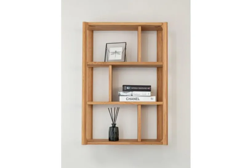 Arrediorg Libreria a parete moderna in massello naturale