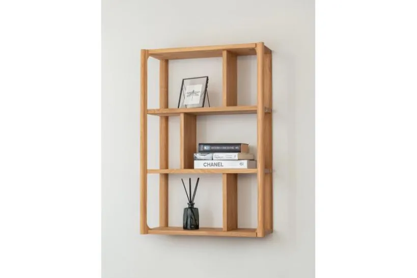 Arrediorg Libreria a parete moderna in massello naturale