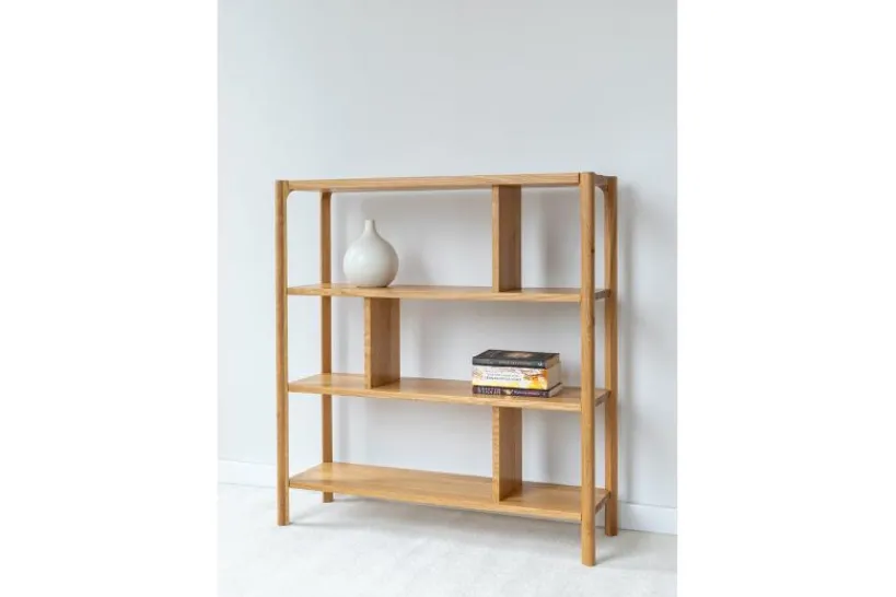 Arrediorg Libreria bassa in legno massello di oliato