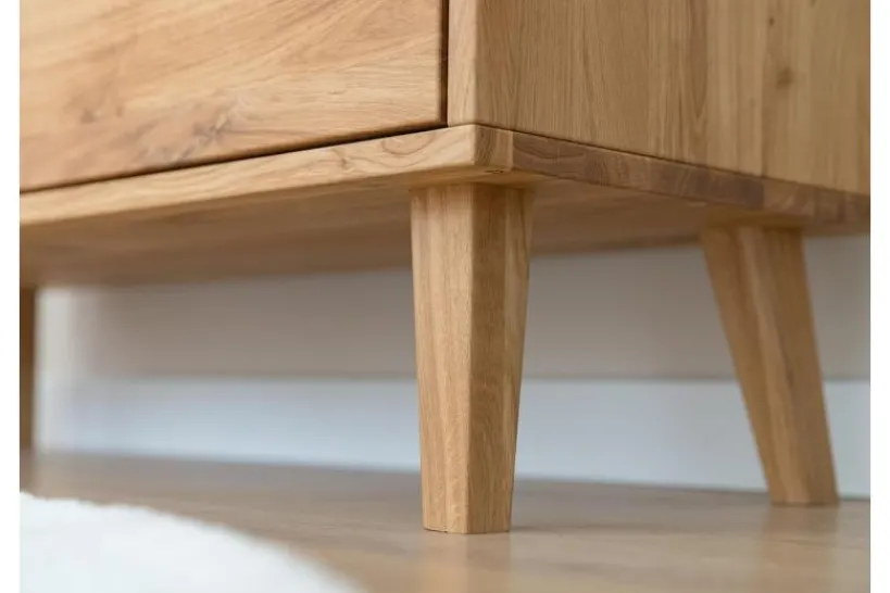 Arrediorg Libreria in legno naturale massello con cassetti