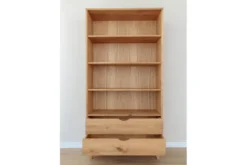 Arrediorg Libreria in legno naturale massello con cassetti