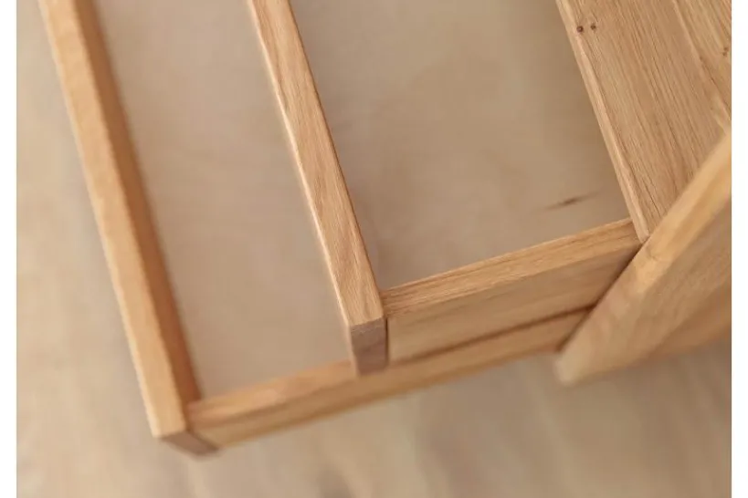 Arrediorg Libreria in legno naturale massello con cassetti