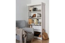 Arrediorg Libreria legno massello bianca stile shabby toscano