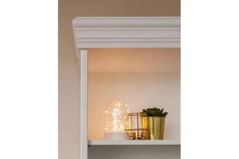 Arrediorg Libreria legno massello bianca stile shabby toscano