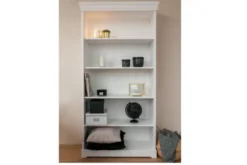 Arrediorg Libreria legno massello bianca stile shabby toscano