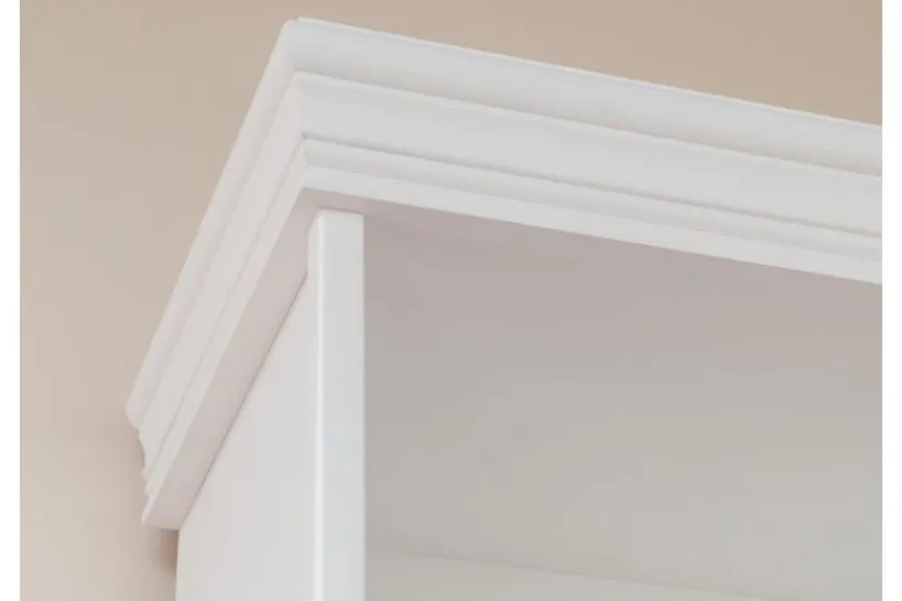 Arrediorg Libreria legno massello bianca stile shabby toscano