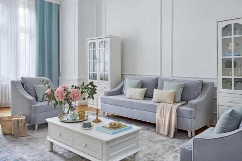 Arrediorg Libreria provenzale in legno con ante in vetro e cassetti Princess 850