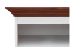 Arrediorg Libreria shabby chic pino massello bianco e tinto noce