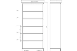 Arrediorg Libreria shabby chic pino massello