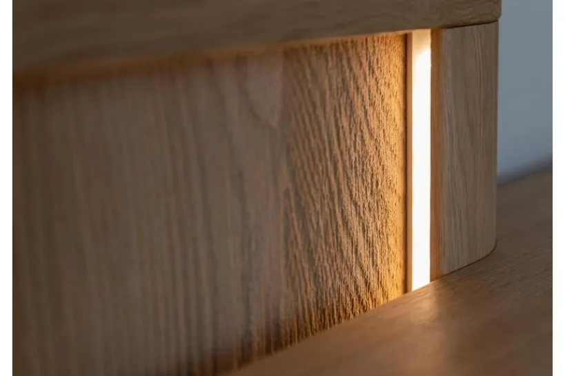 Arrediorg Libreria sospesa moderna in legno naturale massello