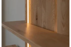 Arrediorg Libreria sospesa moderna in legno naturale massello