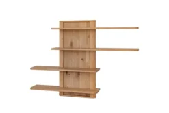 Arrediorg Libreria sospesa moderna in legno naturale massello