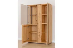 Arrediorg Libreria vetrinetta 2 ante moderna in massello naturale
