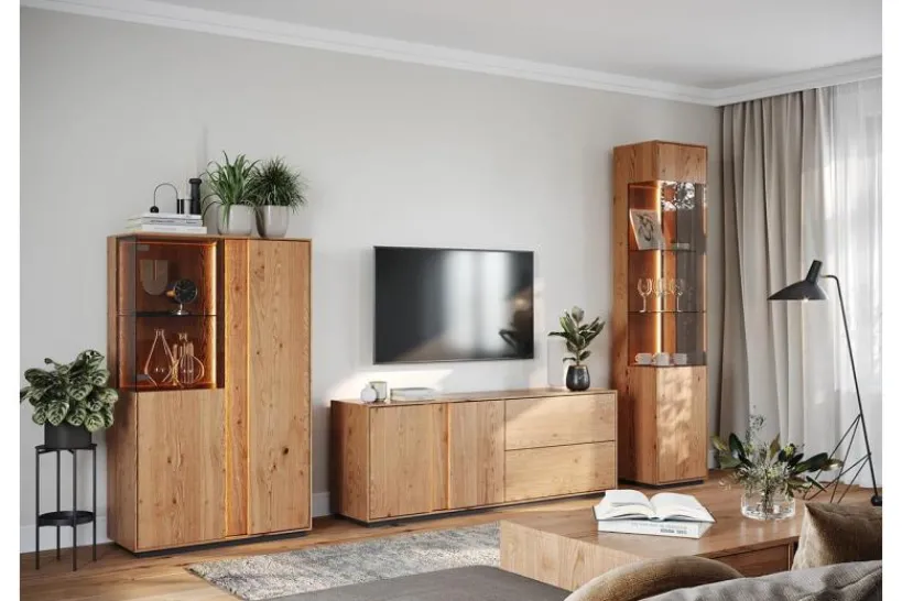 Arrediorg Madia moderna in oliato massello con LED