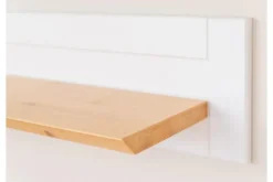 Arrediorg Mensola in legno massello di pino bianca e naturale shabby country