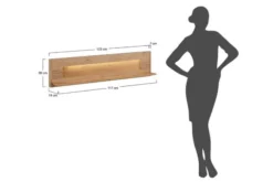 Arrediorg Mensola piccola legno massello naturale LED integrato