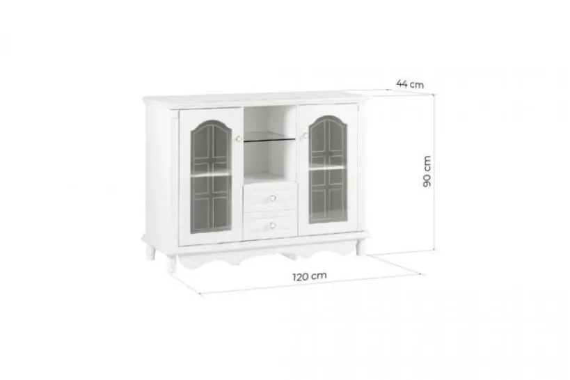Arrediorg Mobile Buffet bianco stile provenzale Princess 882