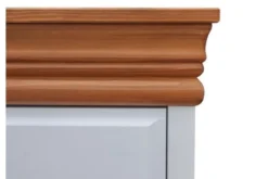 Arrediorg Mobile buffet legno massello con 3 ante bianco top miele toscano shabby