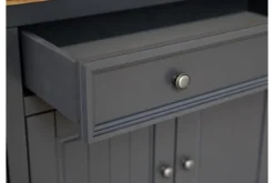 Arrediorg Mobile buffet pino massello grafite top naturale shabby chic